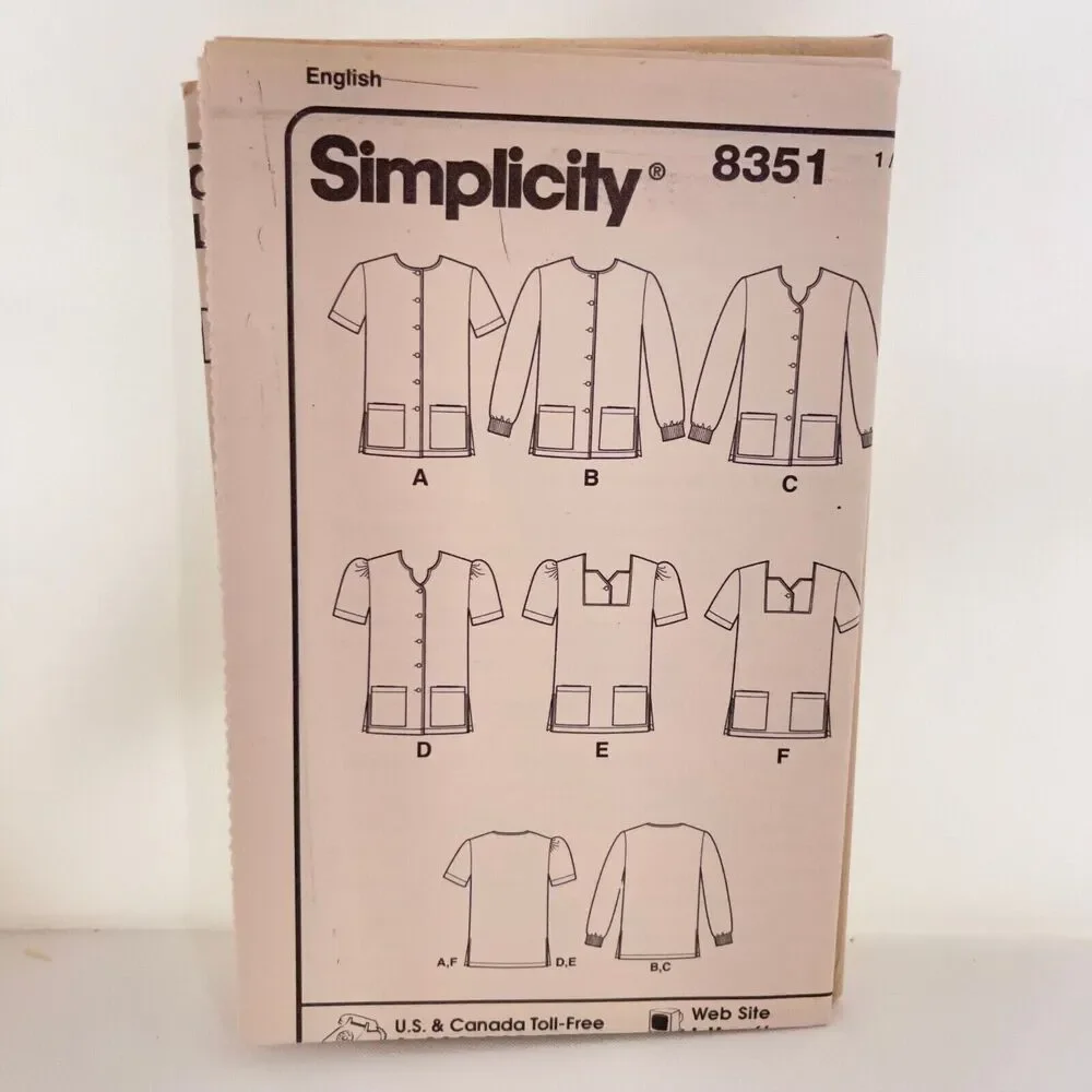 #8351 Simplicity Misses Top Sewing Pattern Size 8-12